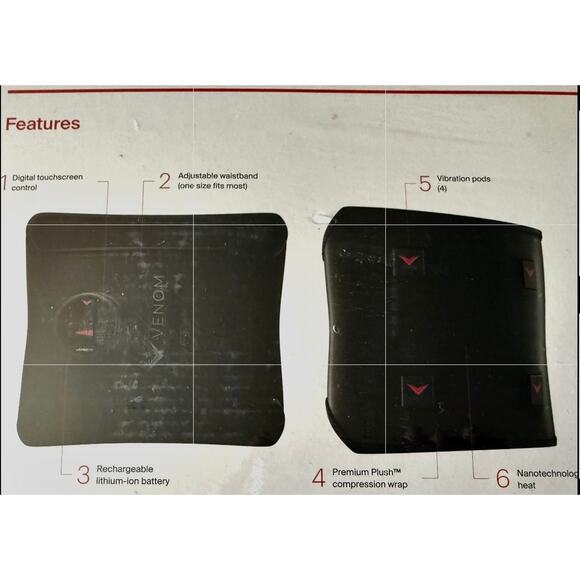 SEALED Hyperice Venom Back Wrap - Advanced Heat, Vibration, Massage Severe Pain - Picture 13 of 15